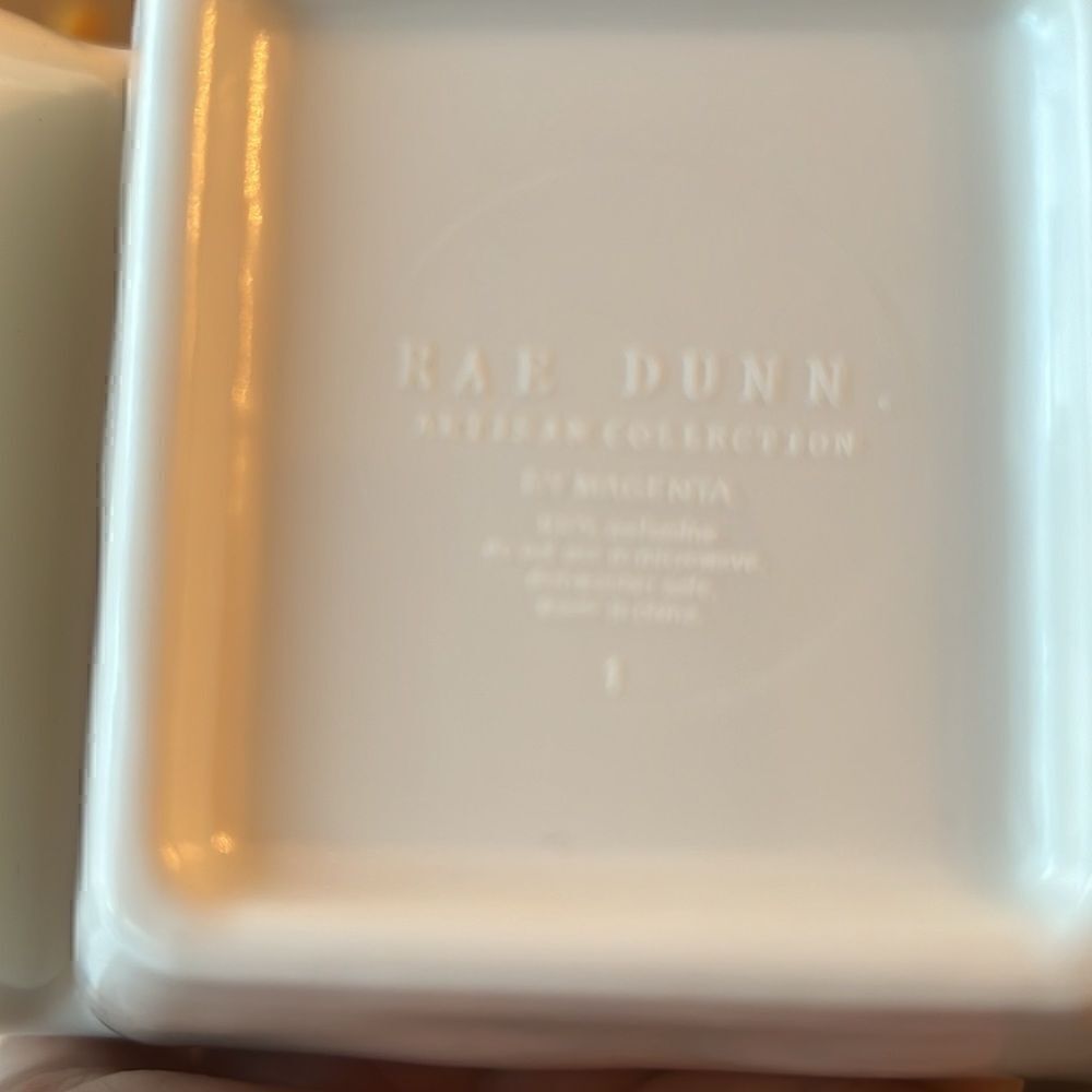 Rae Dunn Three Compartment Dip/Condiment Tray - Picture 4 of 5